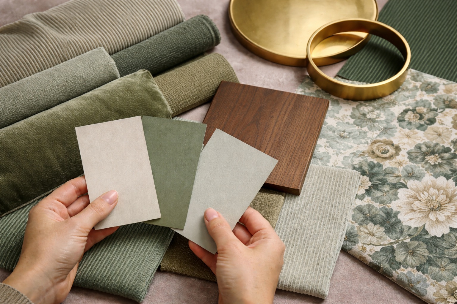 Choix matières et couleurs du salon baroque